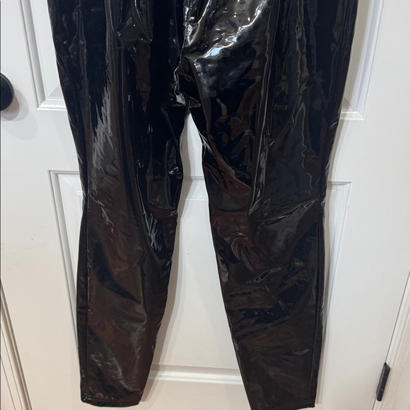 HOUSE OF CB LONDON HARMONY HIGH WAISTED PATRNT VINYL PANTS LARGE - Picture 10 of 16